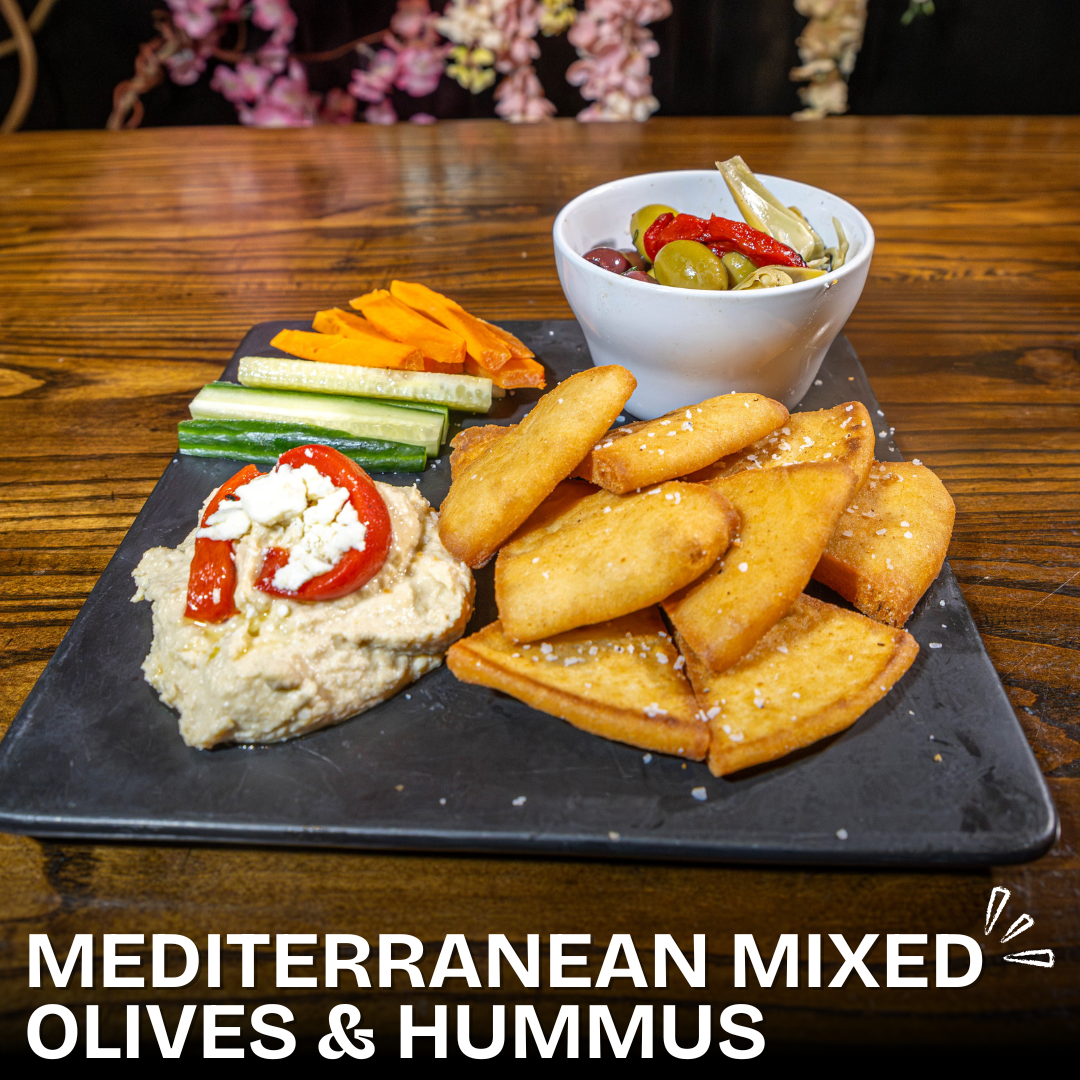 MEDITERRANEAN mixed OLIVES & HUMMUS MEDITERRANEAN mixed OLIVES & HUMMUS